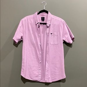 Lavender RVCA Short Sleeve Button Up